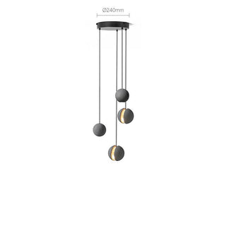 Solara Suspension Sphère en Béton Lune Minimaliste
