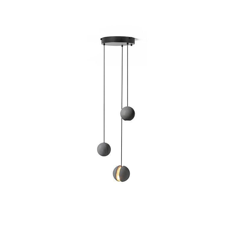 Finnetta Suspension Sphère en Béton Lune Minimaliste
