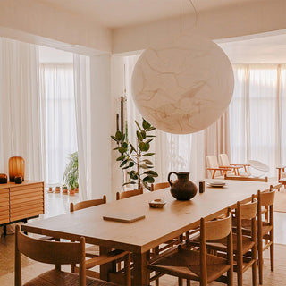 Globe Lampe Suspendue Minimaliste en Soie