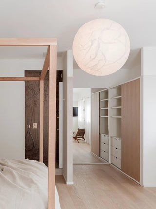 Globe Lampe Suspendue Minimaliste en Soie