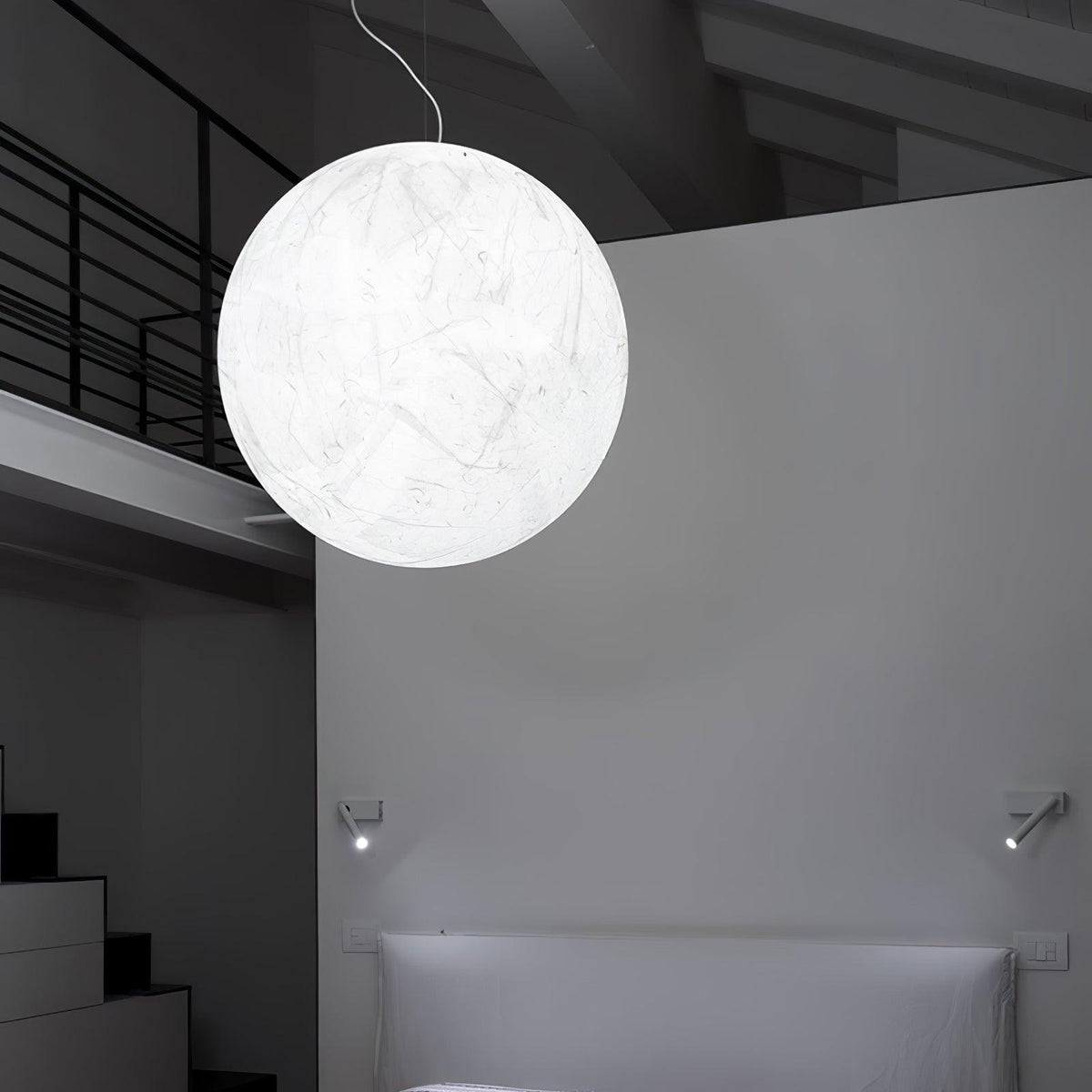 Globe Lampe Suspendue Minimaliste en Soie