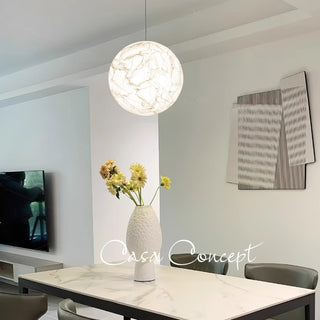 Globe Lampe Suspendue Minimaliste en Soie