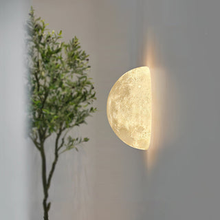 Olsolan Applique Murale 3D en Plastique Art Nordique Lune-Luire