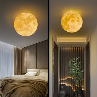 Olsolan Applique Murale 3D en Plastique Art Nordique Lune-Luire