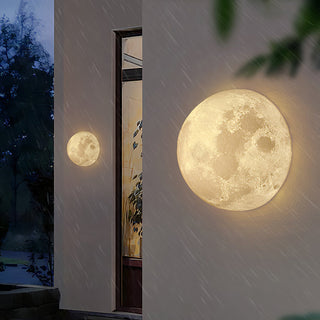 Olsolan Applique Murale 3D en Plastique Art Nordique Lune-Luire