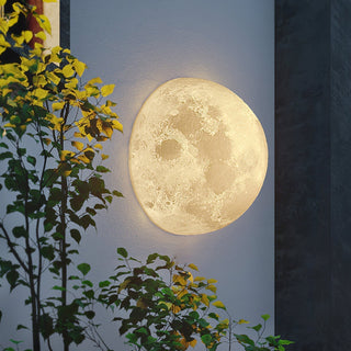 Olsolan Applique Murale 3D en Plastique Art Nordique Lune-Luire