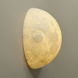 Olsolan Applique Murale 3D en Plastique Art Nordique Lune-Luire