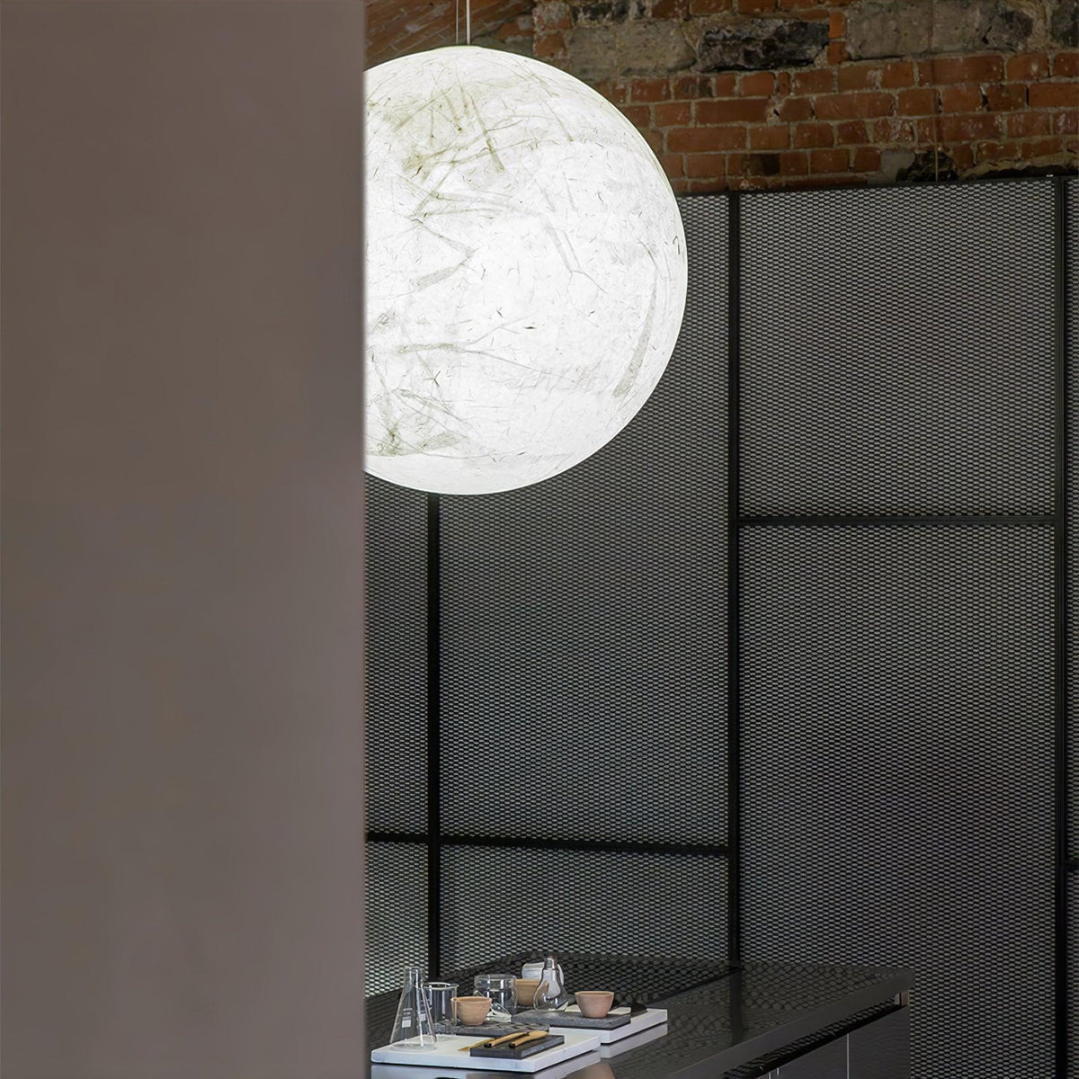 Globe Lampe Suspendue Minimaliste en Soie