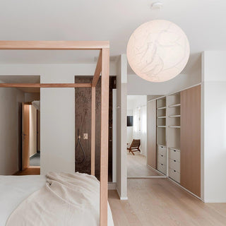 Globe Lampe Suspendue Minimaliste en Soie
