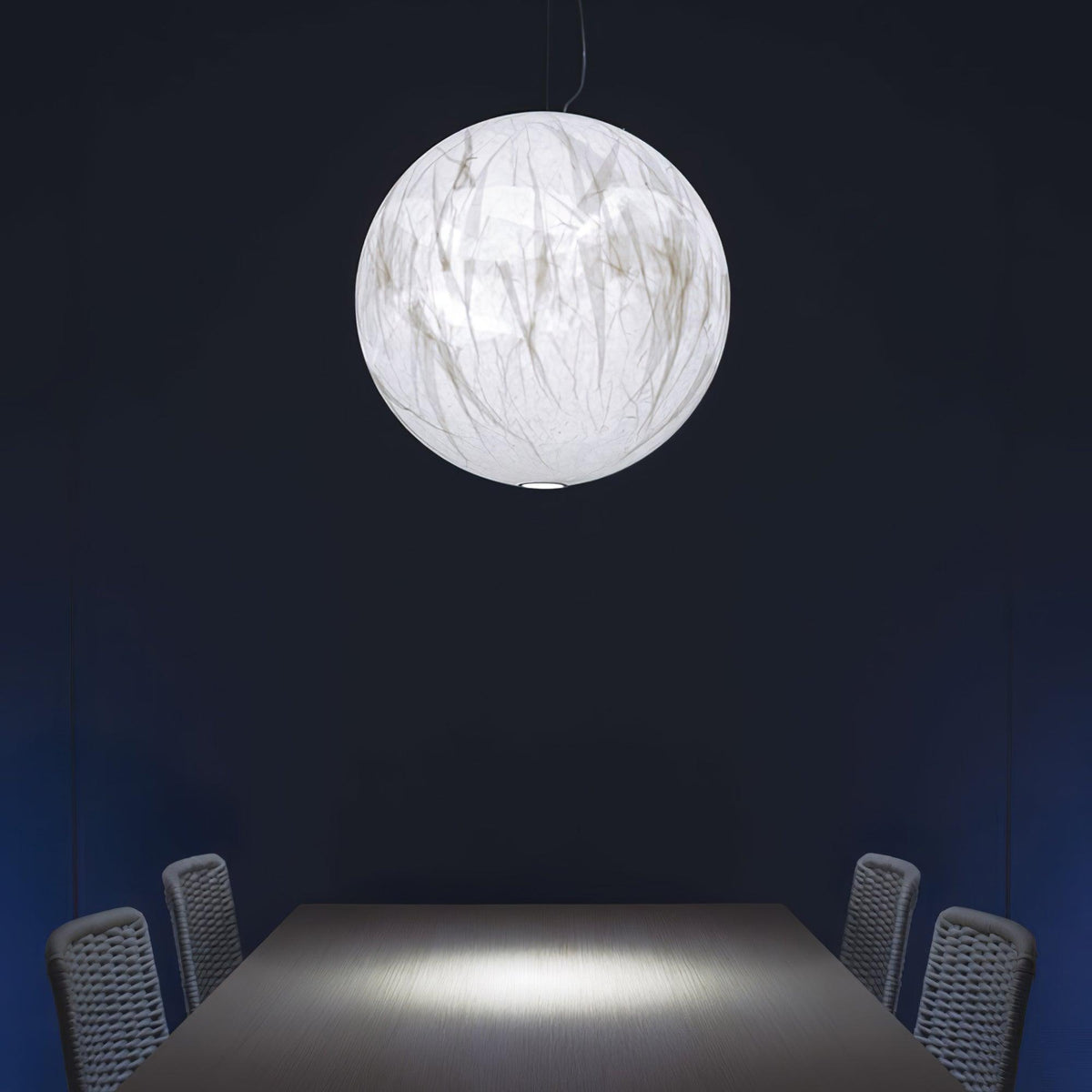 Globe Lampe Suspendue Minimaliste en Soie