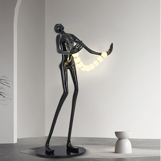 Orbit Beaded Sculptural Lampadaire