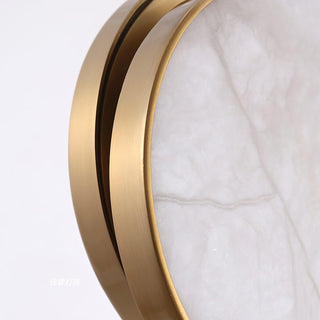 Synoryra Lampe Suspendue Double Disque en Albâtre