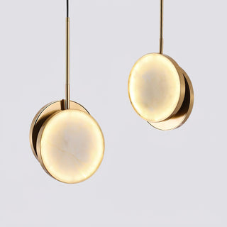 Synoryra Lampe Suspendue Double Disque en Albâtre