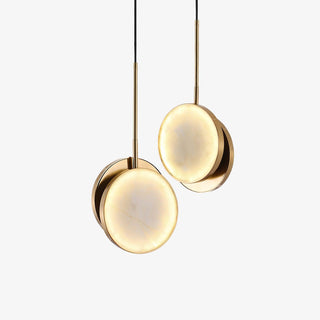 Synoryra Lampe Suspendue Double Disque en Albâtre