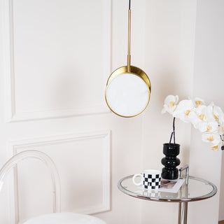 Synoryra Lampe Suspendue Double Disque en Albâtre