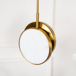 Synoryra Lampe Suspendue Double Disque en Albâtre