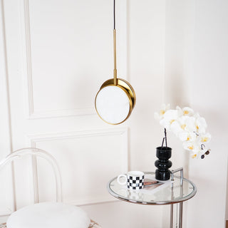 Synoryra Lampe Suspendue Double Disque en Albâtre