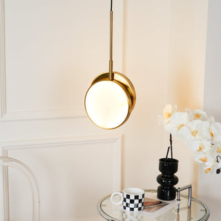 Synoryra Lampe Suspendue Double Disque en Albâtre