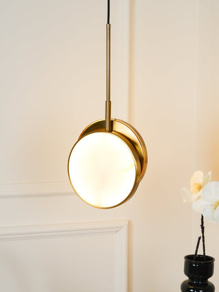 Synoryra Lampe Suspendue Double Disque en Albâtre