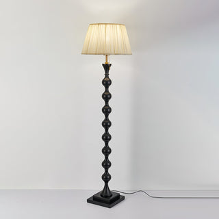 Celon Lampadaire en Bois Et Tissu Vintage