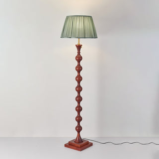 Celon Lampadaire en Bois Et Tissu Vintage