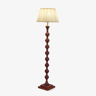 Celon Lampadaire en Bois Et Tissu Vintage