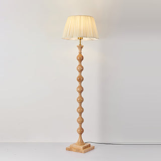 Celon Lampadaire en Bois Et Tissu Vintage