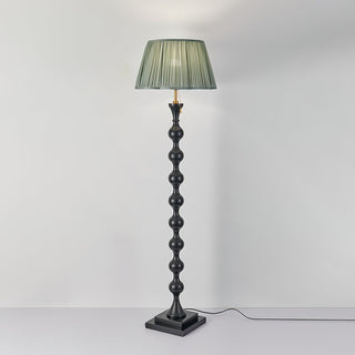 Celon Lampadaire en Bois Et Tissu Vintage