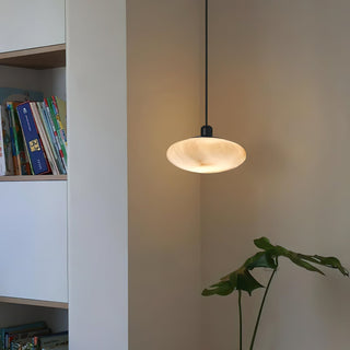 Cuthean Lampe Suspendue En Laiton Et Albâtre Minimaliste Moderne