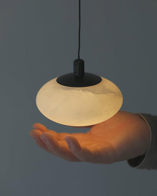 Cuthean Lampe Suspendue En Laiton Et Albâtre Minimaliste Moderne