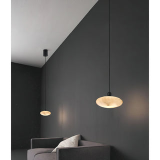 Cuthean Lampe Suspendue En Laiton Et Albâtre Minimaliste Moderne