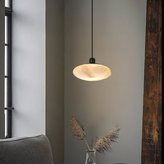 Cuthean Lampe Suspendue En Laiton Et Albâtre Minimaliste Moderne