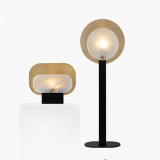 Mosaic Elegance Alabaster Floor Lamp-Neutral Decor
