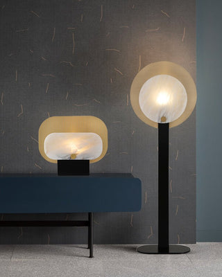 Mosaic Elegance Alabaster Table Lamp-Neutral Decor
