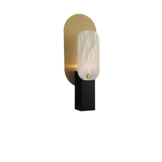 Mosaic Elegance Alabaster Table Lamp-Neutral Decor