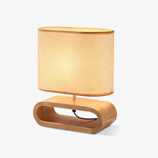 Loop Rustic Wood Table Lamp-Neutral Decor