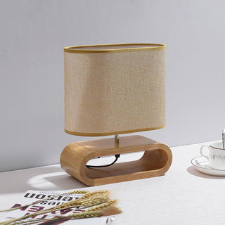 Loop Rustic Wood Table Lamp-Neutral Decor