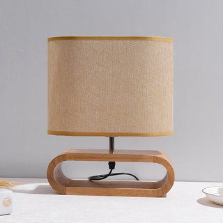 Loop Rustic Wood Table Lamp-Neutral Decor