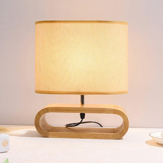 Loop Rustic Wood Table Lamp-Neutral Decor