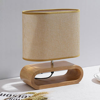 Loop Rustic Wood Table Lamp-Neutral Decor