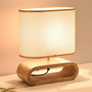 Loop Rustic Wood Table Lamp-Neutral Decor
