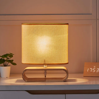 Loop Rustic Wood Table Lamp-Neutral Decor