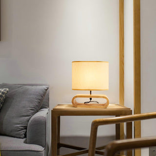 Loop Rustic Wood Table Lamp-Neutral Decor