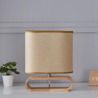 Loop Rustic Wood Table Lamp-Neutral Decor