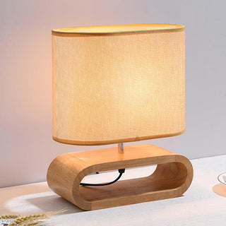 Loop Rustic Wood Table Lamp-Neutral Decor