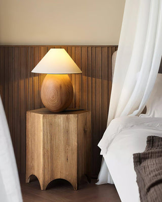 Orbace Lampe de Table en Bois Naturel