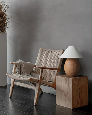 Orbace Lampe de Table en Bois Naturel
