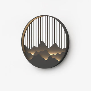 Sumi Applique Murale Circulaire Montagne