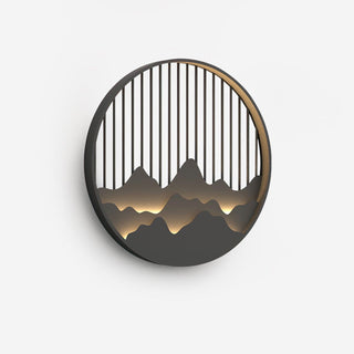 Sumi Applique Murale Circulaire Montagne