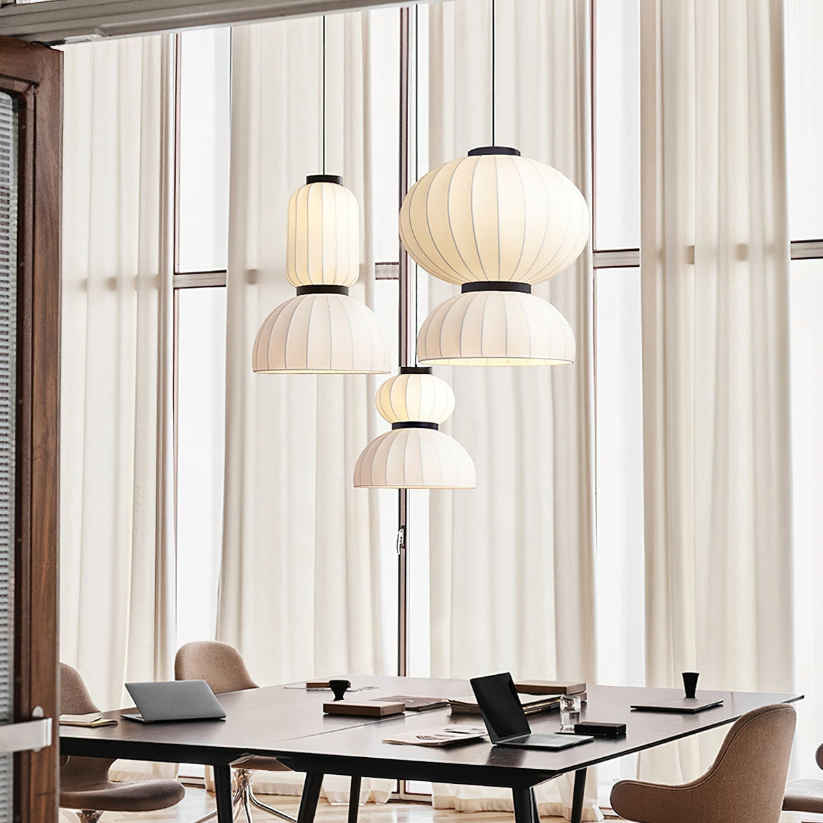 Cyriana Soie Lanterne Suspension Lumière